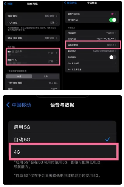 稷山苹果手机维修分享iPhone14如何切换4G/5G? iPhone14 5G网络切换方法 