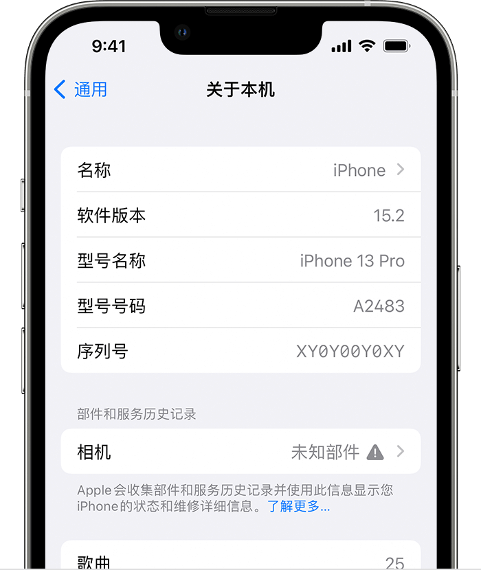 稷山苹果维修分享iPhone 出现提示相机“未知部件”是什么原因？ 