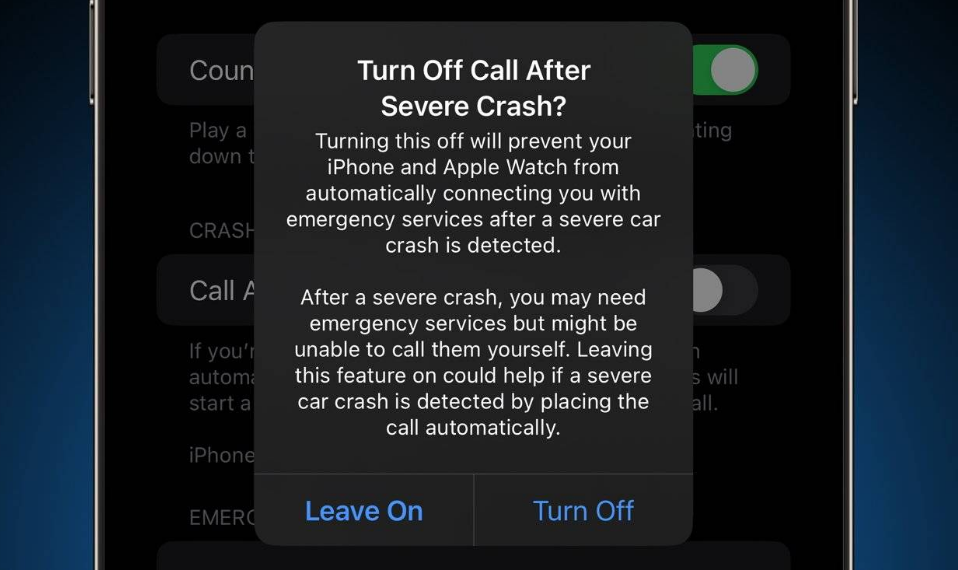 稷山苹果14维修分享 iPhone 14 和 Apple Watch 上关闭崩溃检测 