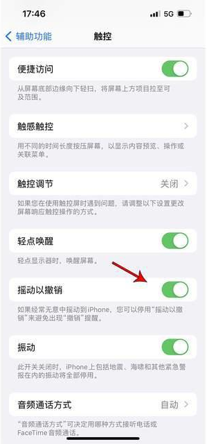 稷山苹果手机维修分享iPhone手机如何设置摇一摇删除文字 